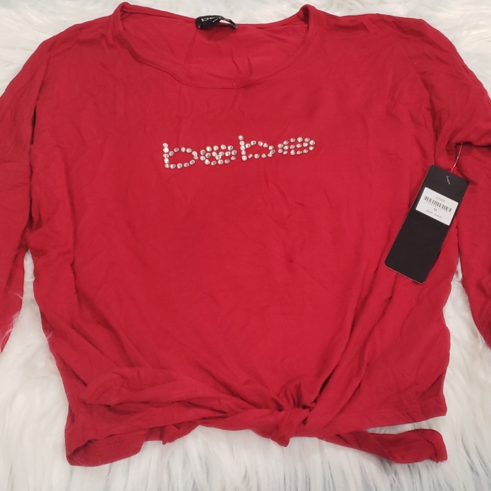 🆕️Bebe-women's red top-size M - Picture 1 of 5